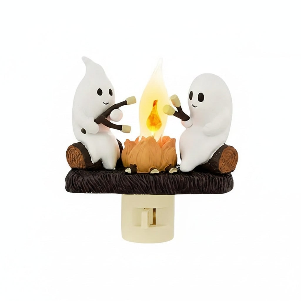 Halloween Decorations Plug In Ghost Night Light with Soft LED Glow for Hallways and Bedrooms