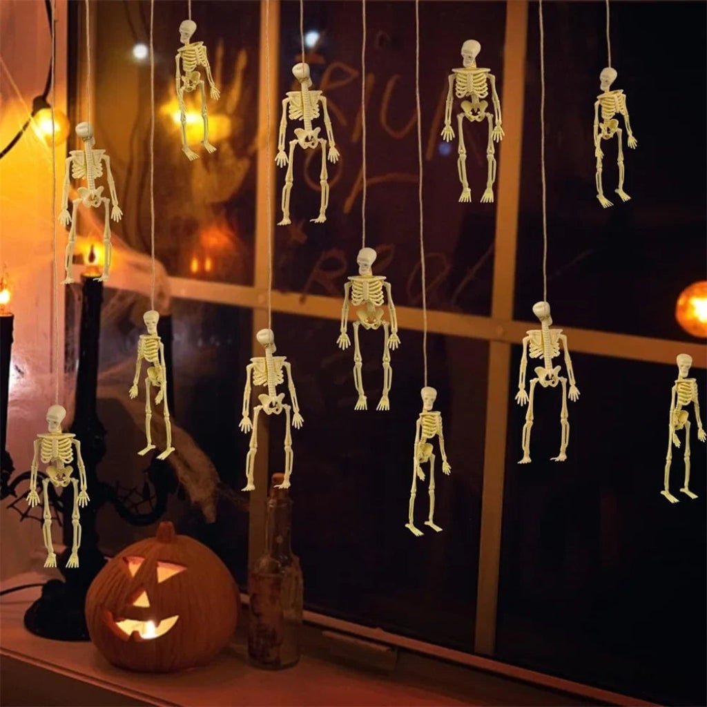 Halloween Party Decorations Mini Skeleton Figures for Centerpieces Shelves and Gift Wrapping