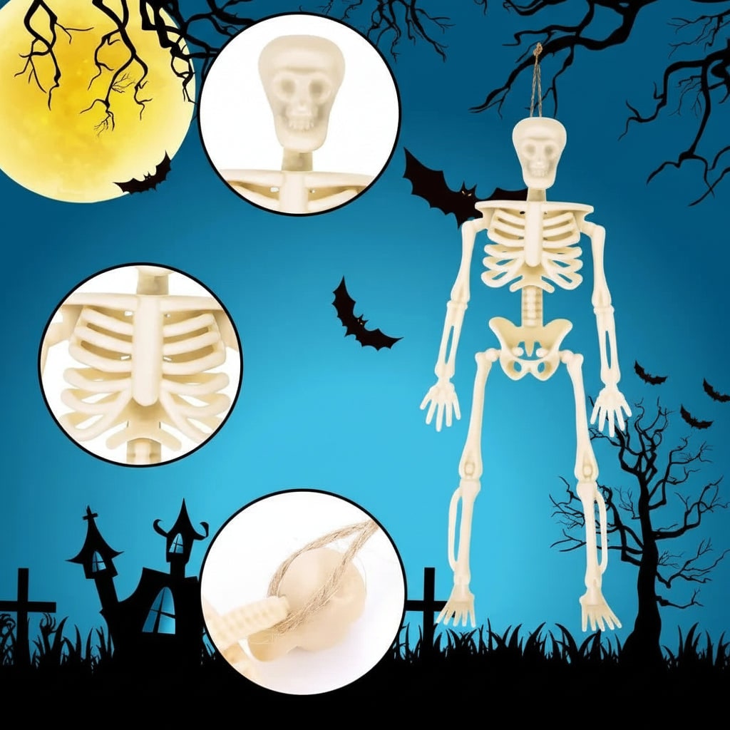 Halloween Party Decorations Mini Skeleton Figures for Centerpieces Shelves and Gift Wrapping