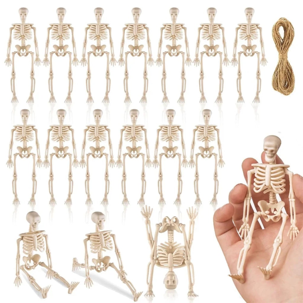 Halloween Party Decorations Mini Skeleton Figures for Centerpieces Shelves and Gift Wrapping