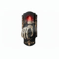 Halloween Skeleton Decorations Interactive Doorbell Prop with Touch Sound and Smoke Effect