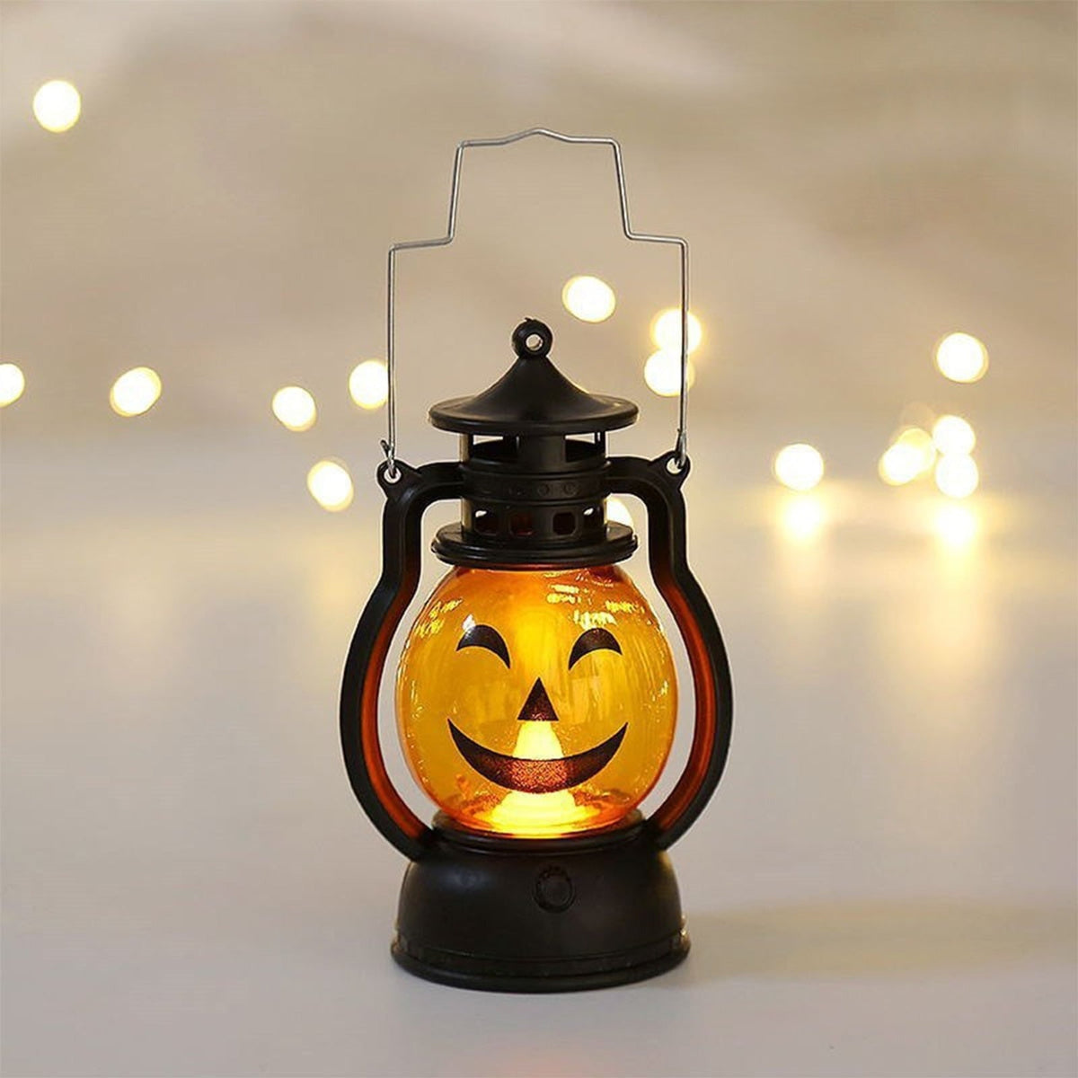 Halloween Party Decorations Battery Operated LED Pumpkin Lantern with Carry Handle