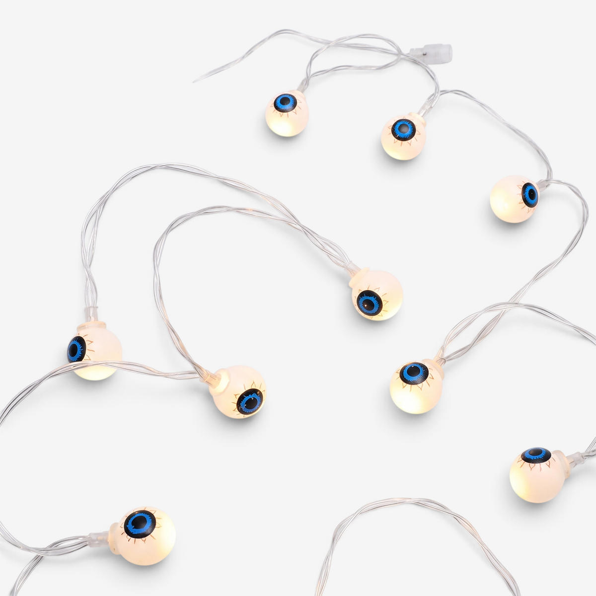 Halloween Party Decorations LED String Lights with Glowing Eyeball and Jack O Lantern Bulbs