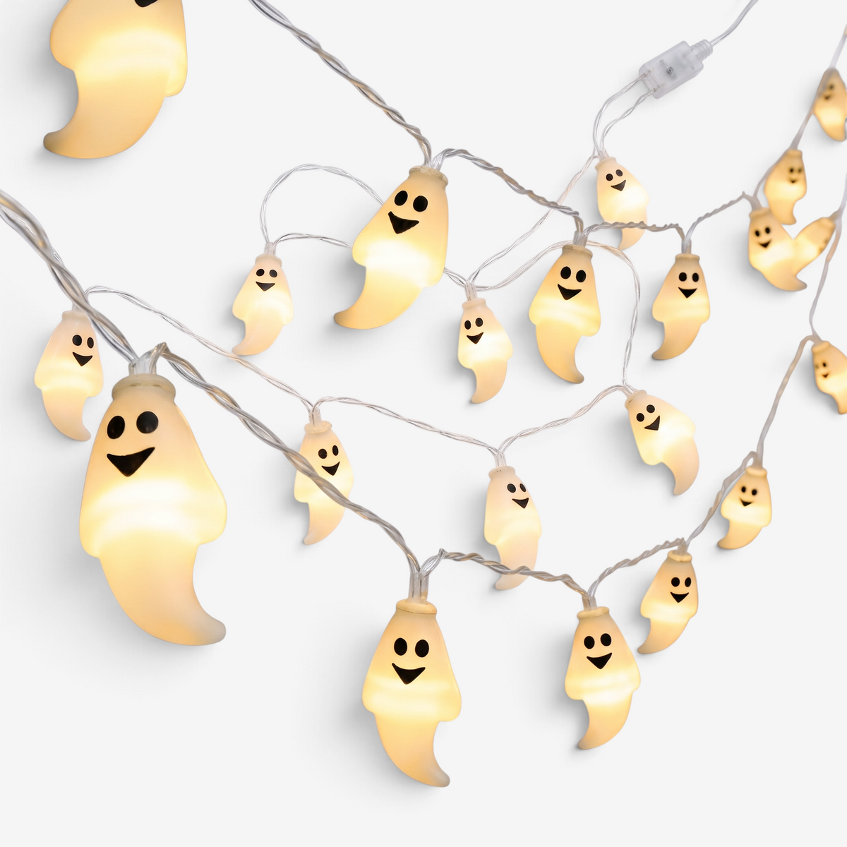 Halloween Party Decorations LED String Lights with Glowing Eyeball and Jack O Lantern Bulbs