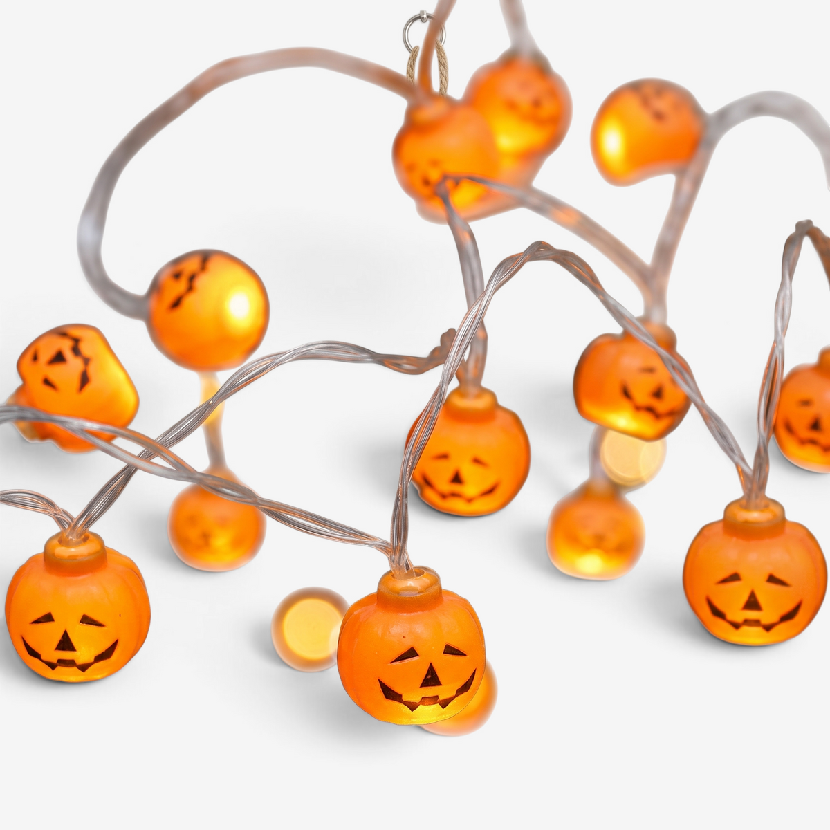 Halloween Party Decorations LED String Lights with Glowing Eyeball and Jack O Lantern Bulbs