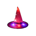 Halloween Witch Hat Lights Illuminated Conical Decor with 48 LED String and Hanging Hook