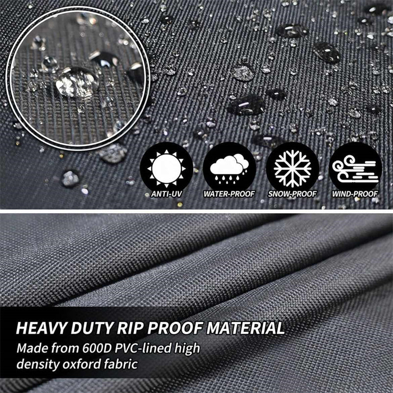 Outdoor Furniture Covers Heavy Duty Round Garden Protection with Air Vent and Ties