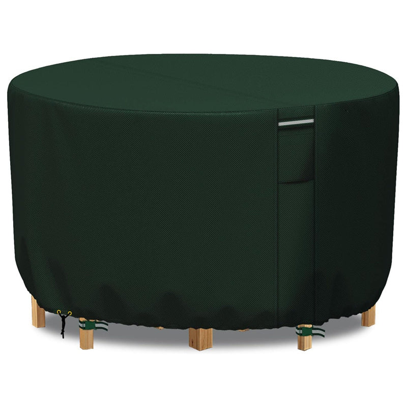 Outdoor Furniture Covers Heavy Duty Round Garden Protection with Air Vent and Ties