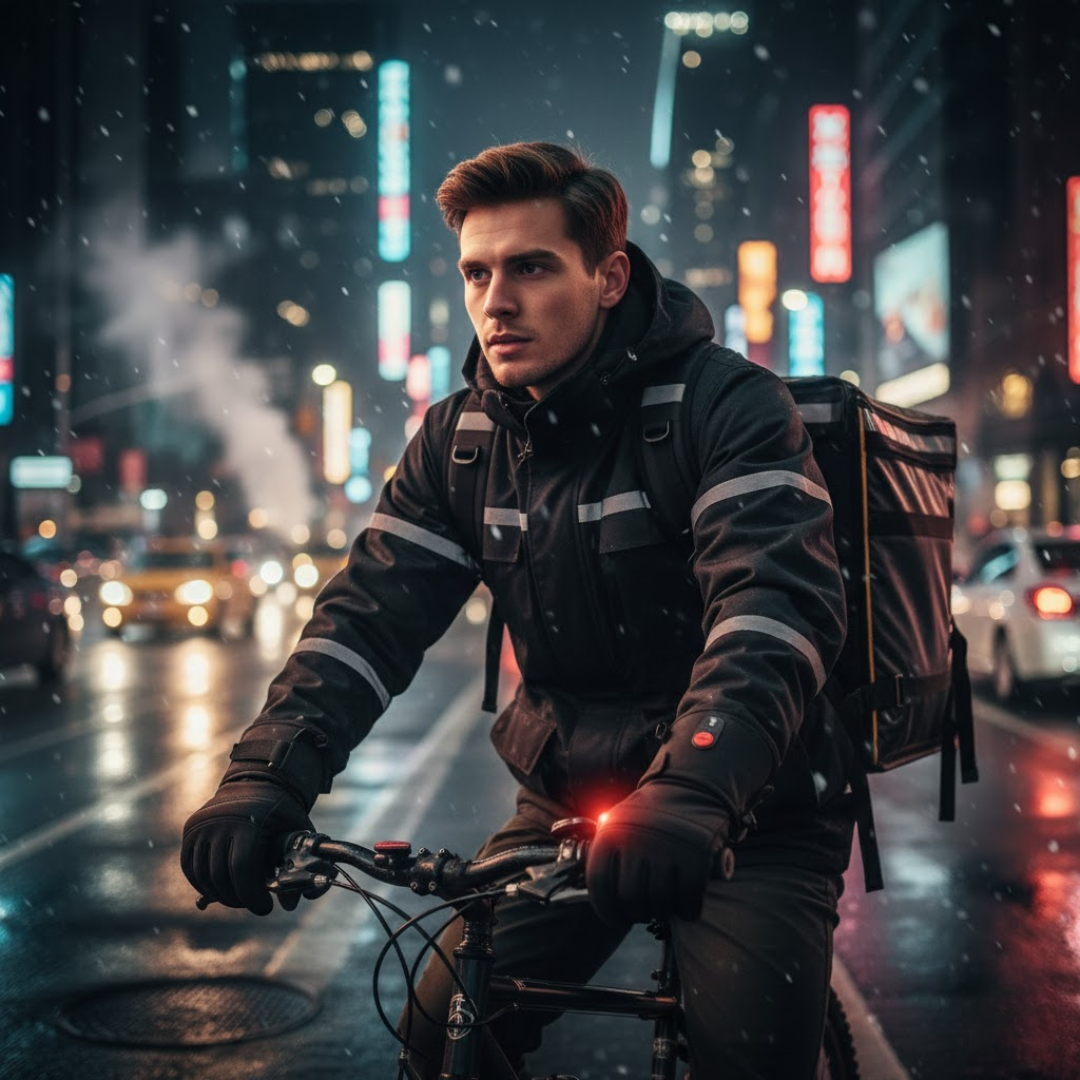 Heated Gloves USB Powered Winter Pair for Men with Touchscreen Fingertips