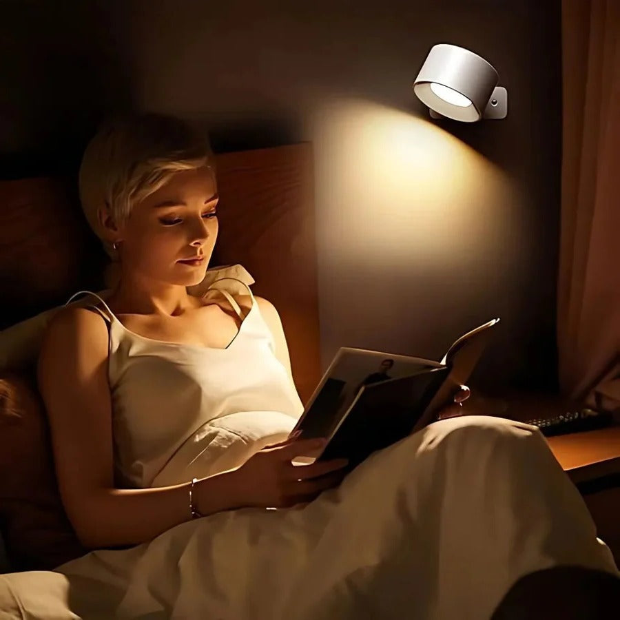 Wall Light Rechargeable Magnetic Lamp with 360 Degree Rotation for Any Room