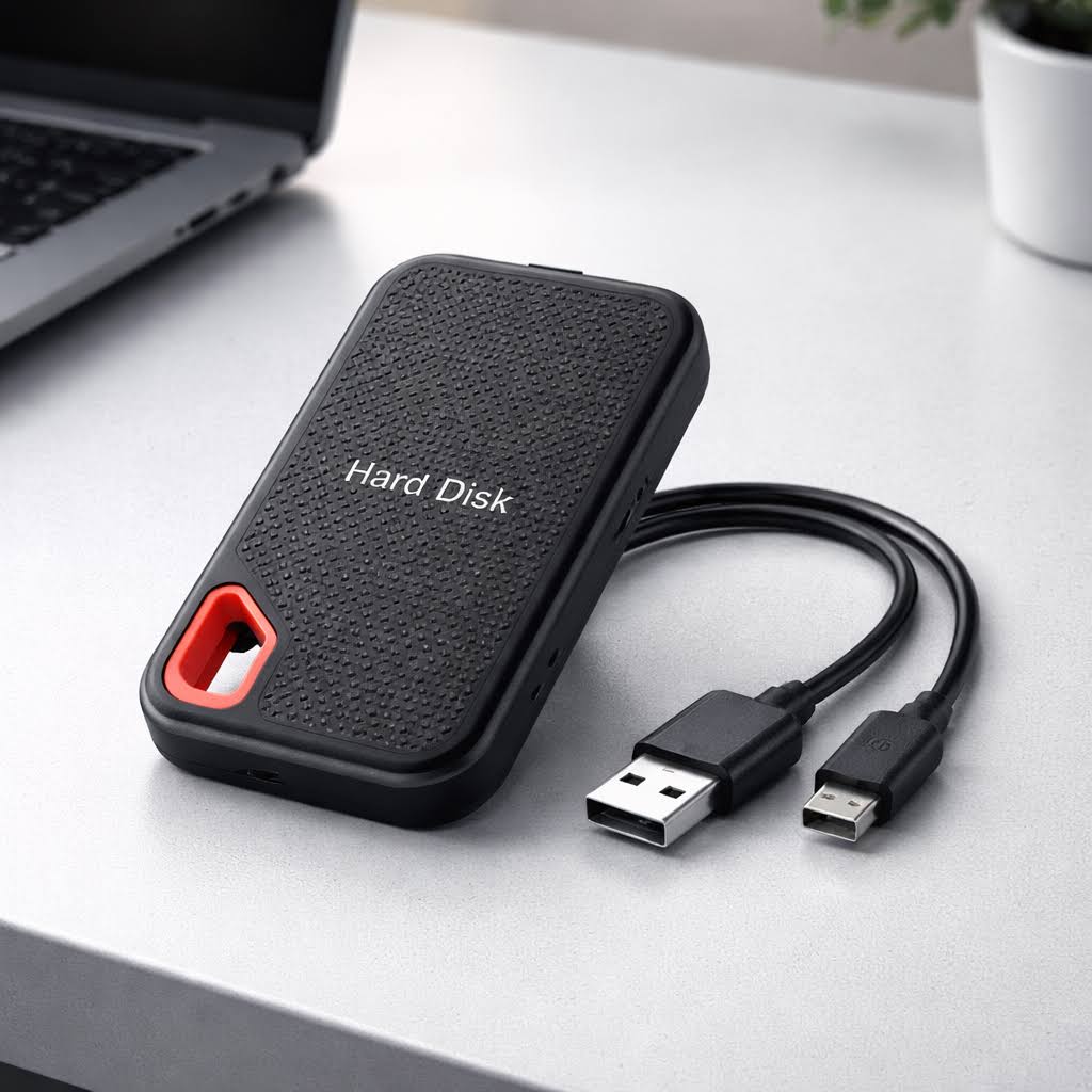 External SSD Portable Hard Drive with High Speed USB Data Transfer and Compact Build