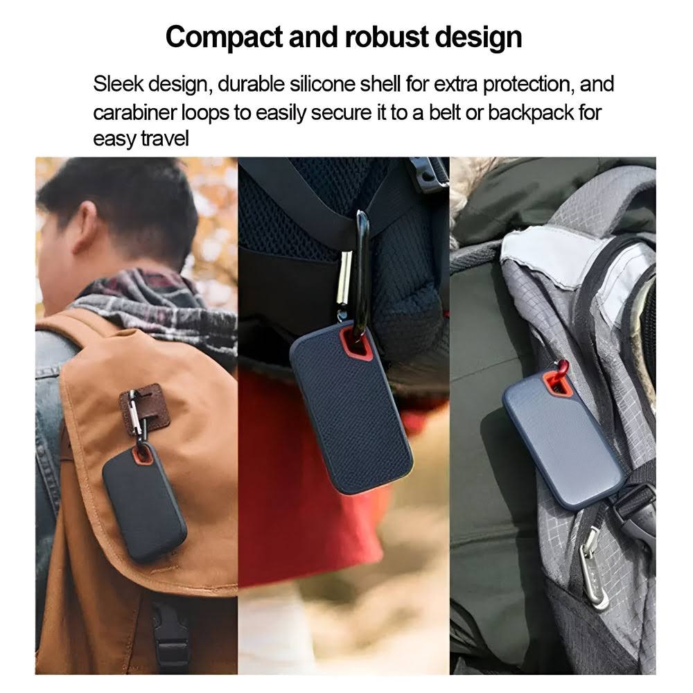External SSD Portable Hard Drive with High Speed USB Data Transfer and Compact Build