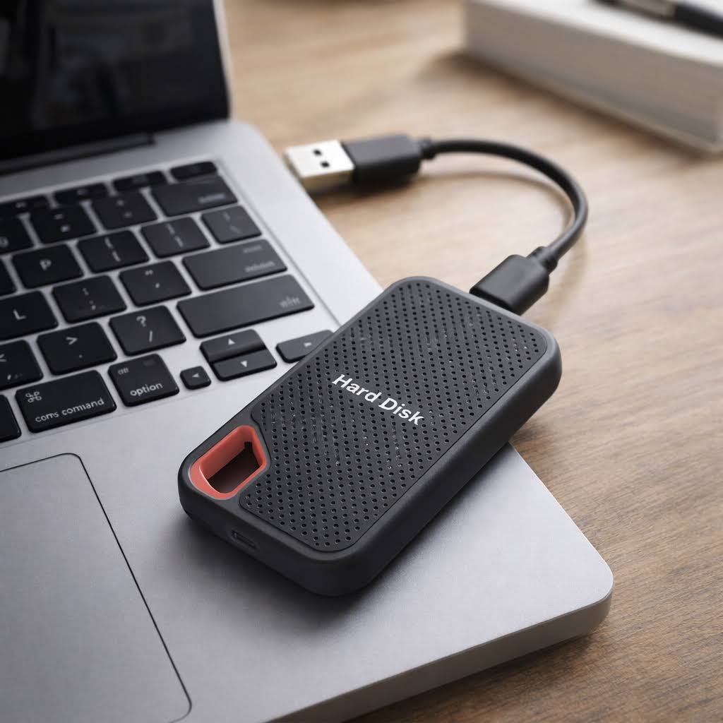 External SSD Portable Hard Drive with High Speed USB Data Transfer and Compact Build