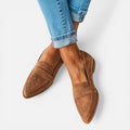 Orthopedic Loafers Pointed Toe for Women in Soft Suede Style with Structured Shape