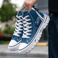 Winter Shoes Waterproof Canvas High Top Sneakers with Chunky Vulcanised Sole