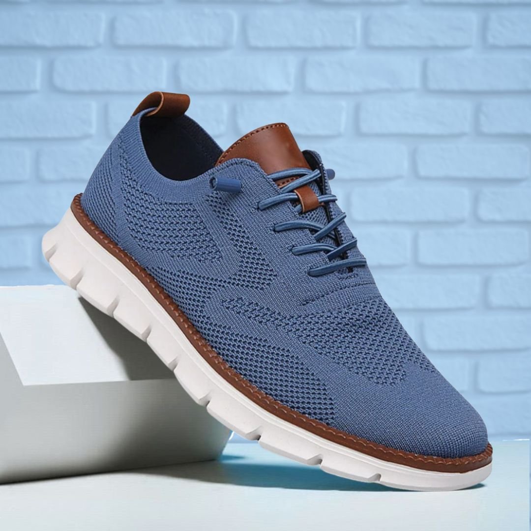 Sports Orthopedic Walking Shoes Leather for Men with Arch Support and Steady Grip