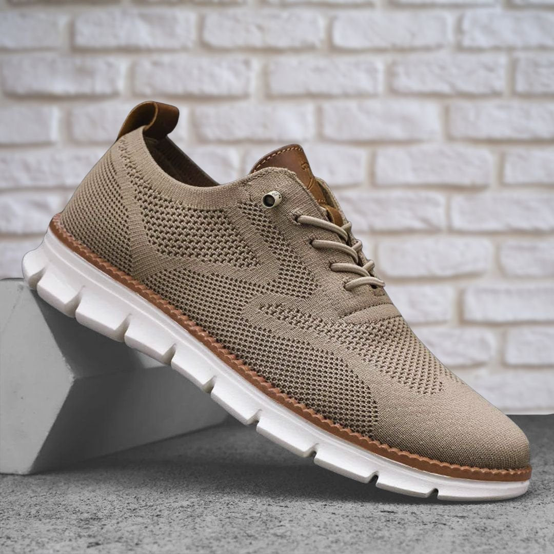 Sports Orthopedic Walking Shoes Leather for Men with Arch Support and Steady Grip