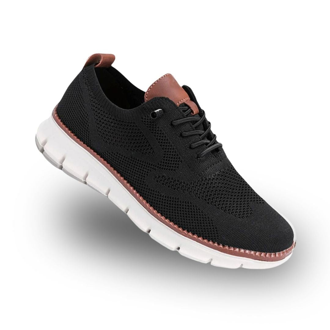 Sports Orthopedic Walking Shoes Leather for Men with Arch Support and Steady Grip