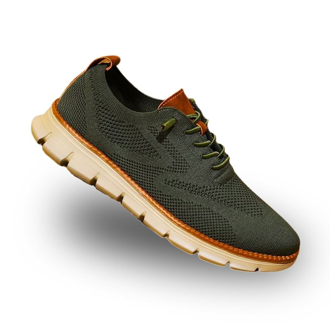 Sports Orthopedic Walking Shoes Leather for Men with Arch Support and Steady Grip