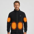 Heated Jacket Fleece with Stand Collar and Full Zip for Men in Cold Weather