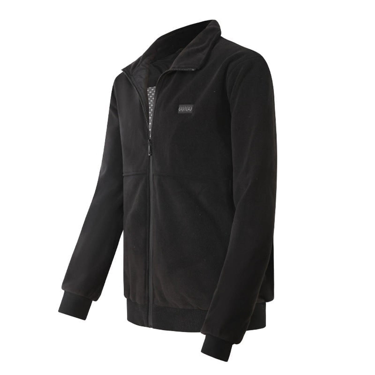Heated Jacket Fleece with Stand Collar and Full Zip for Men in Cold Weather