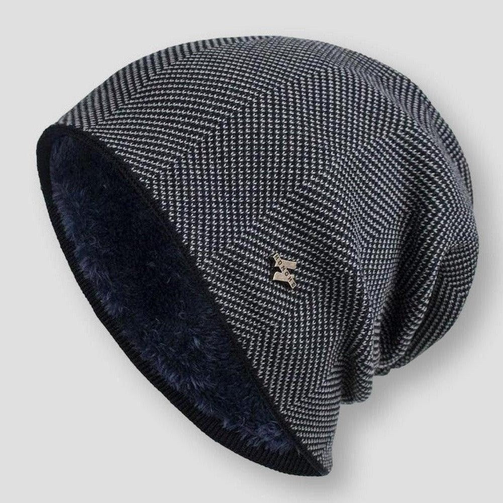 Beanie Hat Slouchy Soft Lined Winter Hat for Men with Relaxed Everyday Fit