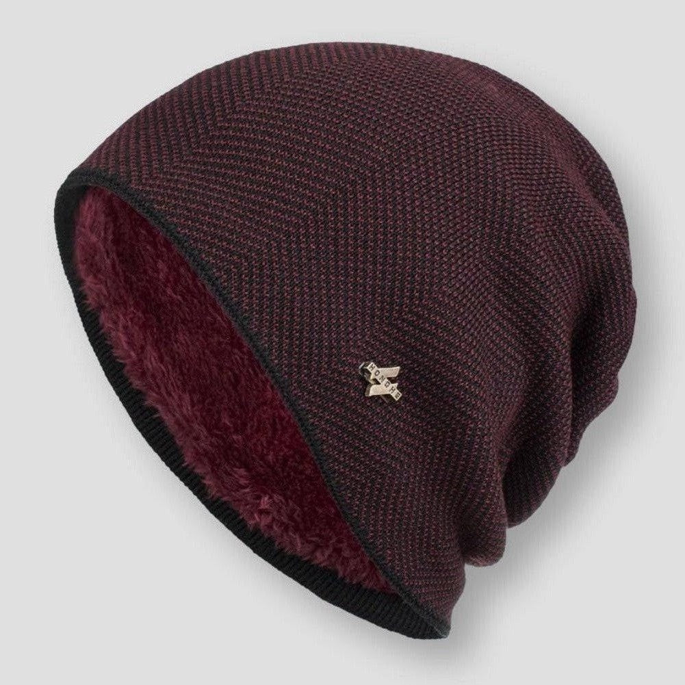 Beanie Hat Slouchy Soft Lined Winter Hat for Men with Relaxed Everyday Fit