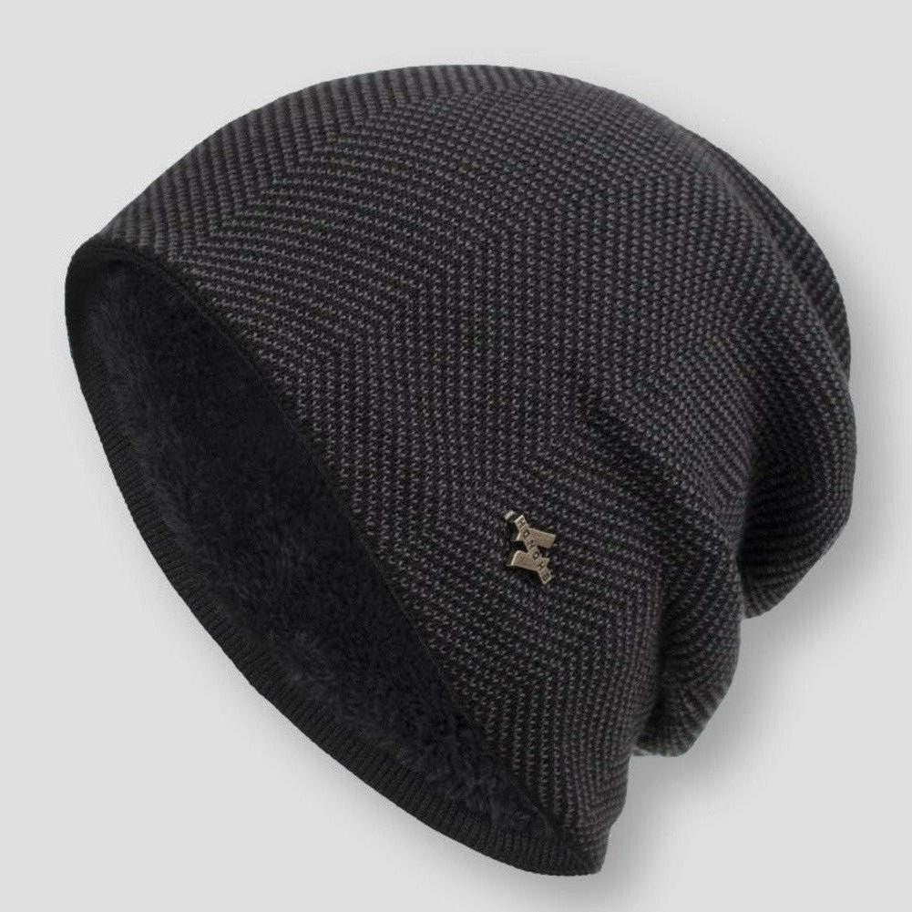 Beanie Hat Slouchy Soft Lined Winter Hat for Men with Relaxed Everyday Fit