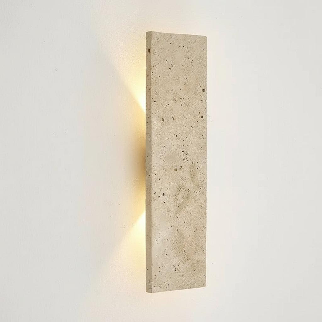 Wall Light Outdoor LED Sconce with Natural Stone Design Waterproof and Dimmable