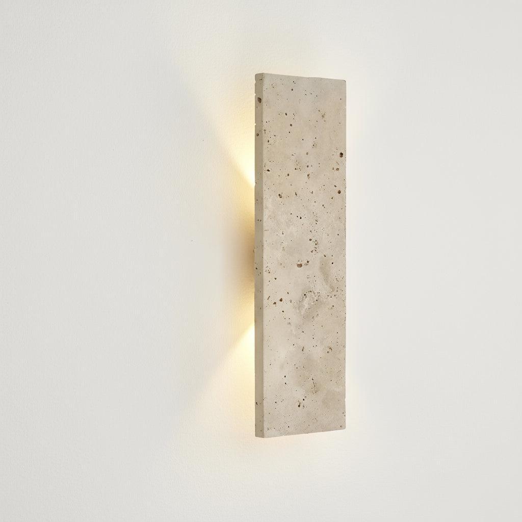 Wall Light Outdoor LED Sconce with Natural Stone Design Waterproof and Dimmable