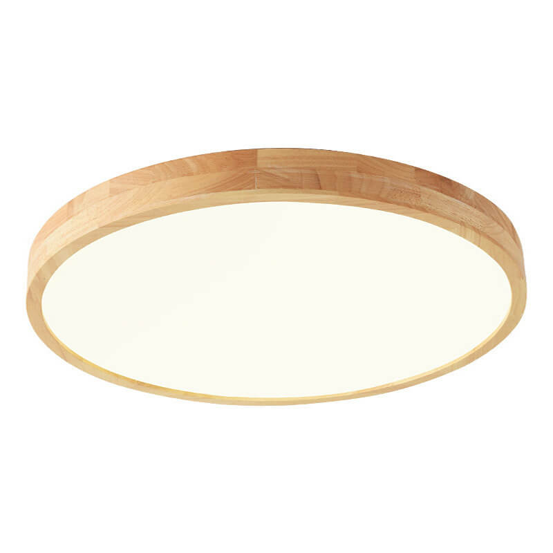 Ceiling Light Solid Wood LED Flush Mount Ultra Thin with Adjustable Brightness