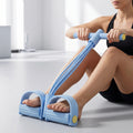 Pedal Resistance Bands Sit Up Puller with Foot Rests and Padded Bar for Core Training