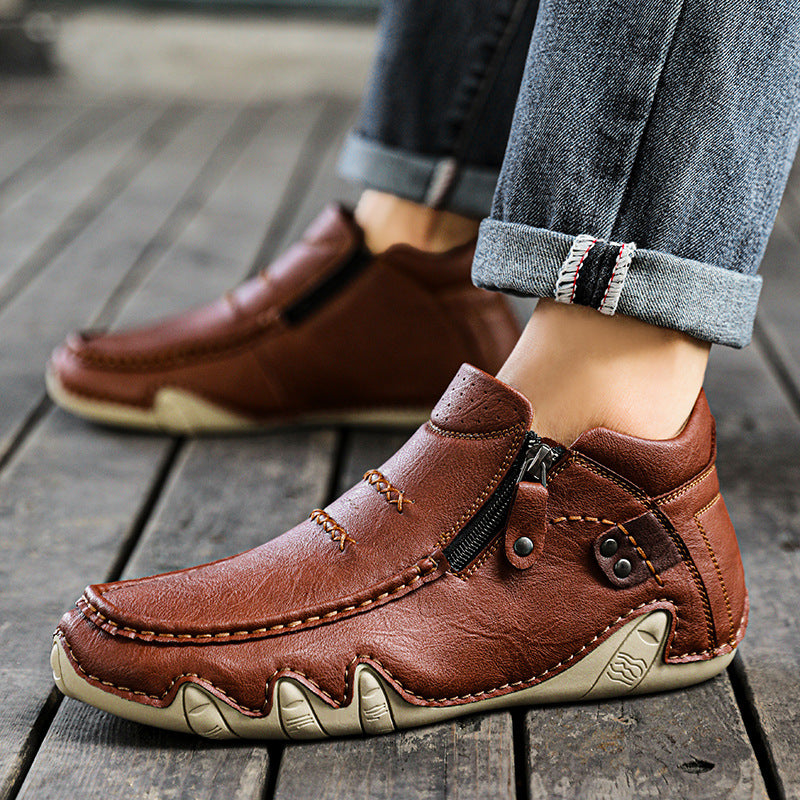 Orthopedic Shoes Leather Slip On Water Resistant with Supportive Footbed for Women