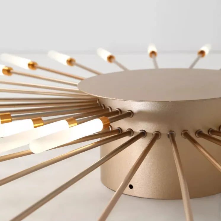 Ceiling Light Flush Mount LED with Linear Spiral Burst Design for Living Room