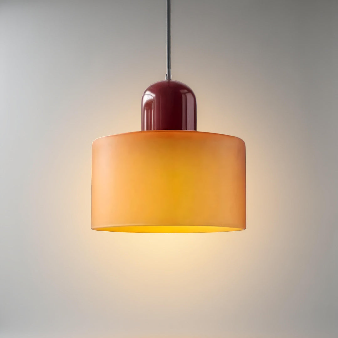 Ceiling Light Pendant Iron and Glass Modern Hanging Lamp for Kitchen and Hallway
