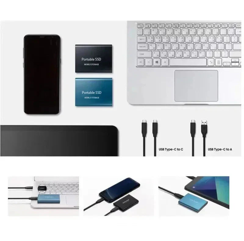 SSD Drive Portable High Speed Compact External Storage for Laptop and USB Transfer