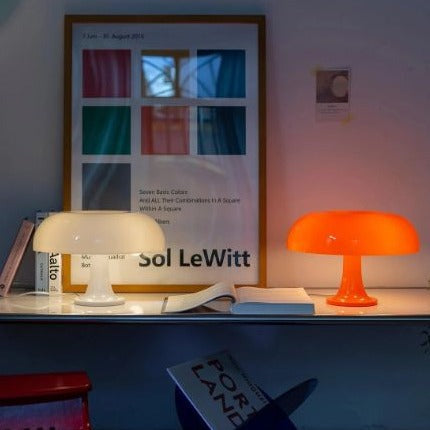 Table Lamp Mushroom Dome Shade in Scandinavian Design for Bedroom and Living Room