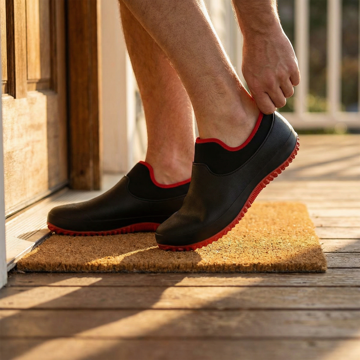 Waterproof Boots Slip On Work Shoes with Grip Sole for All Day Wear