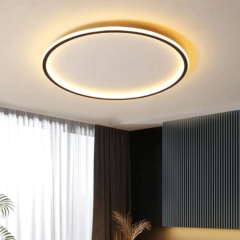 Ceiling Light Round LED Flush Mount in Scandinavian Style for Living Room and Bedroom
