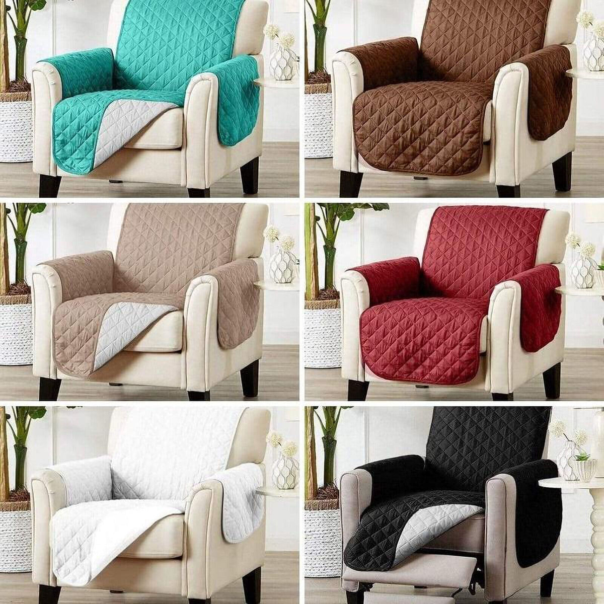 Sofa Couch Cover Slipcover Quilted Pet Protector for Single Double and Triple Seats