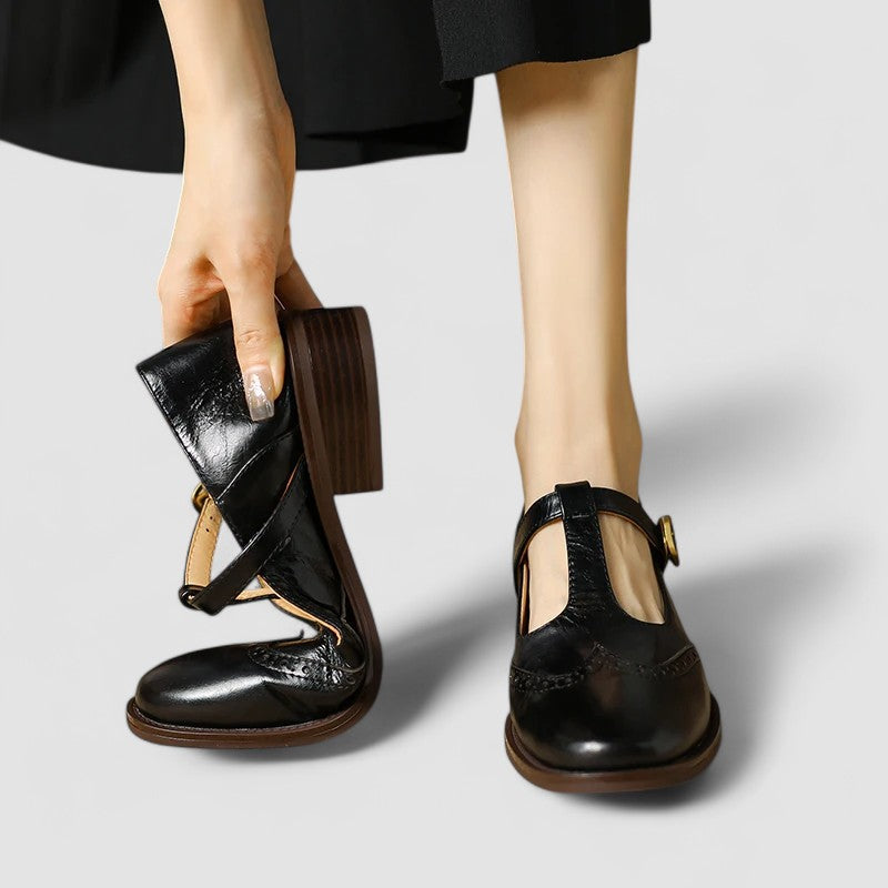 Orthopedic Mary Jane Shoes for Women with Strap Closure and Cushioned Footbed