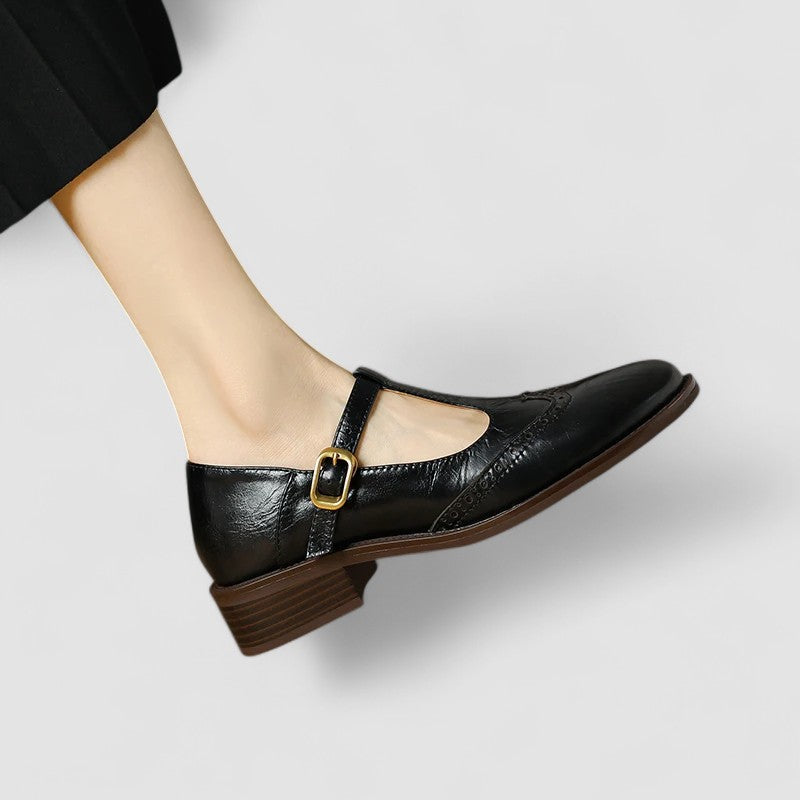Orthopedic Mary Jane Shoes for Women with Strap Closure and Cushioned Footbed