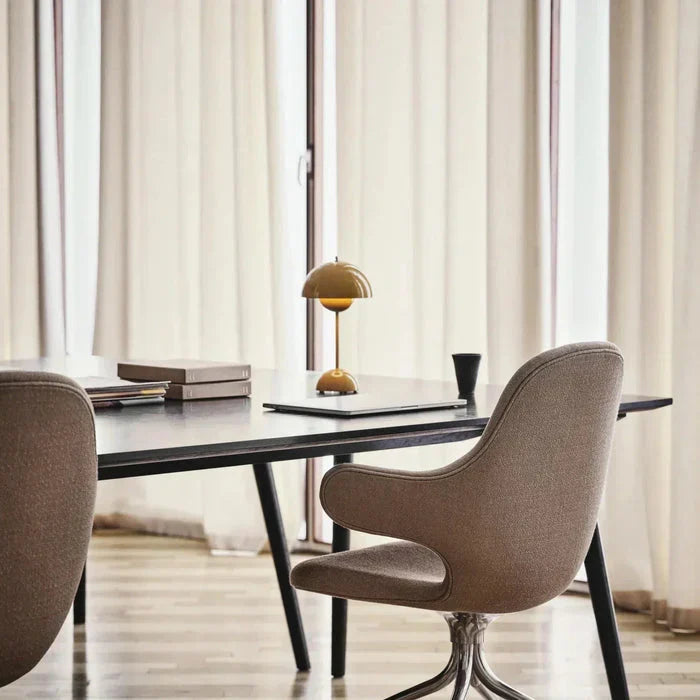 Table Lamp Wireless Minimalist with Rounded Shade and Rechargeable Battery