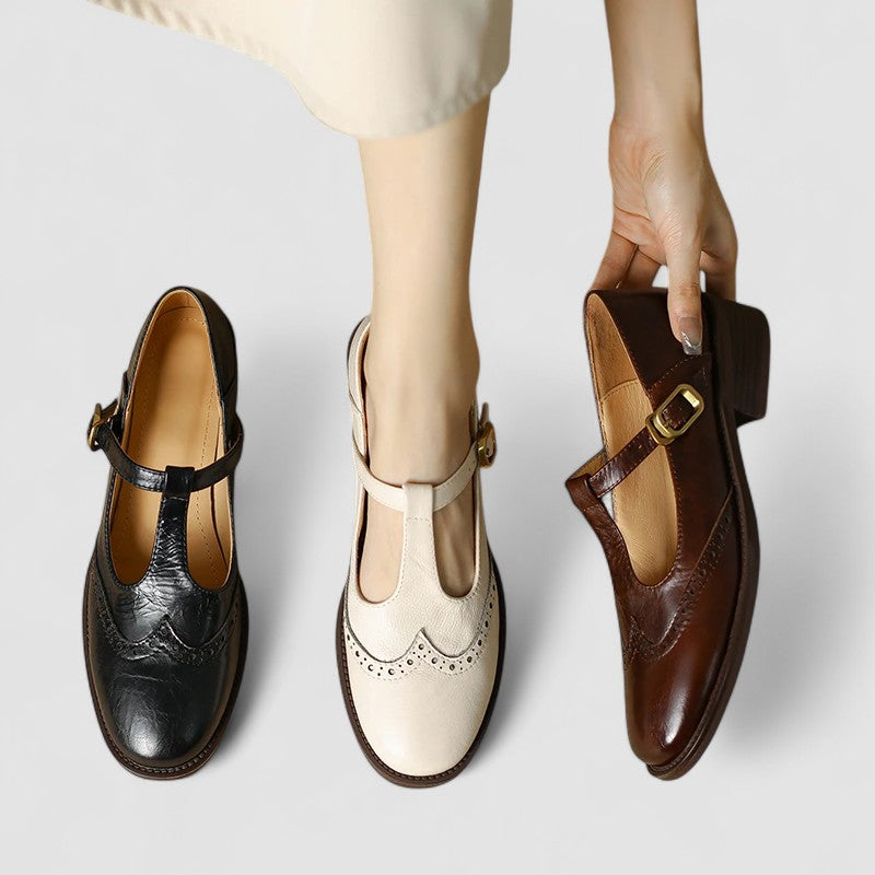 Orthopedic Mary Jane Shoes for Women with Strap Closure and Cushioned Footbed