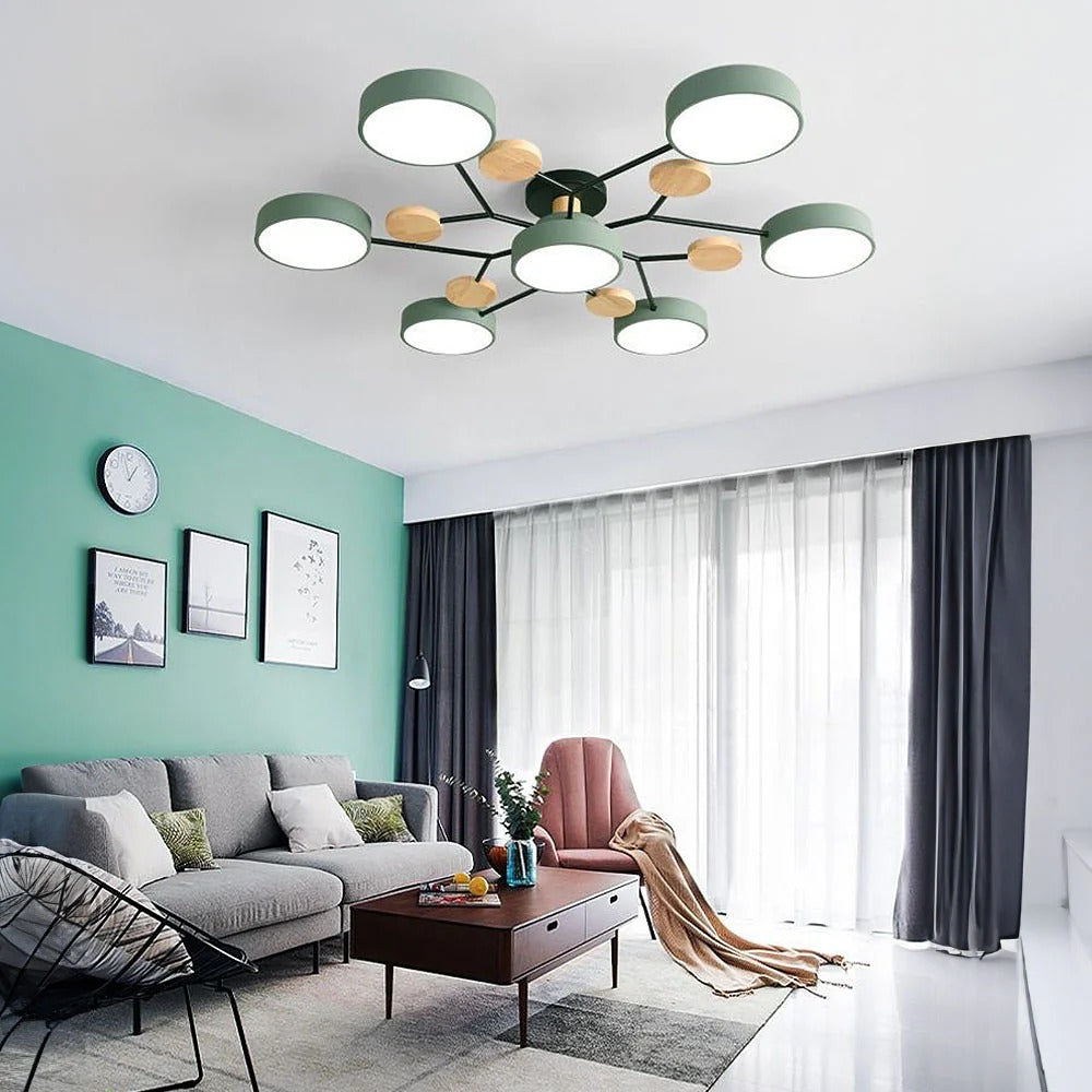 Ceiling Light Semi Flush LED Halo for Living Room with Three Color Switch Option