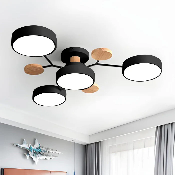 Ceiling Light Semi Flush LED Halo for Living Room with Three Color Switch Option