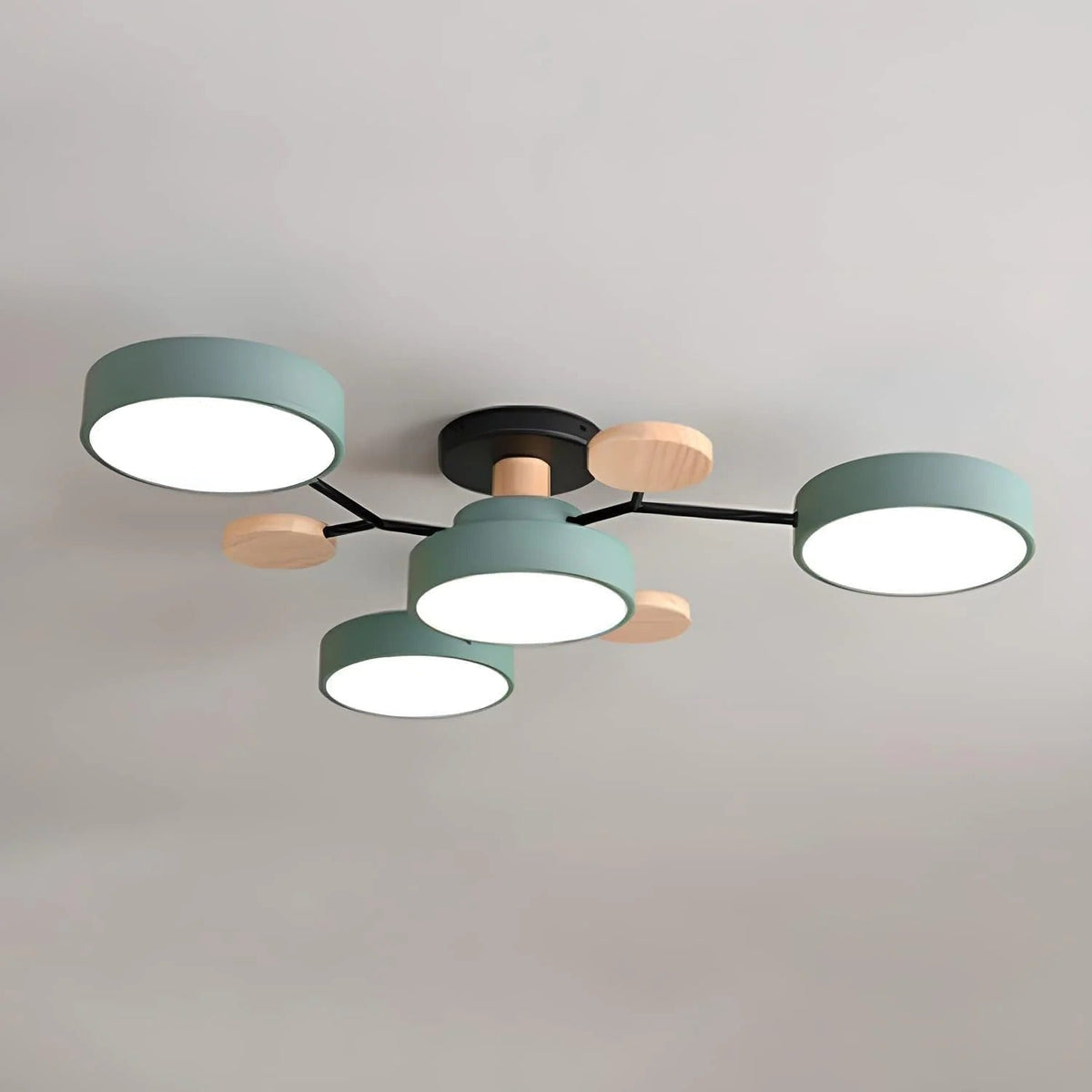 Ceiling Light Semi Flush LED Halo with Multiple Arms for Living Room