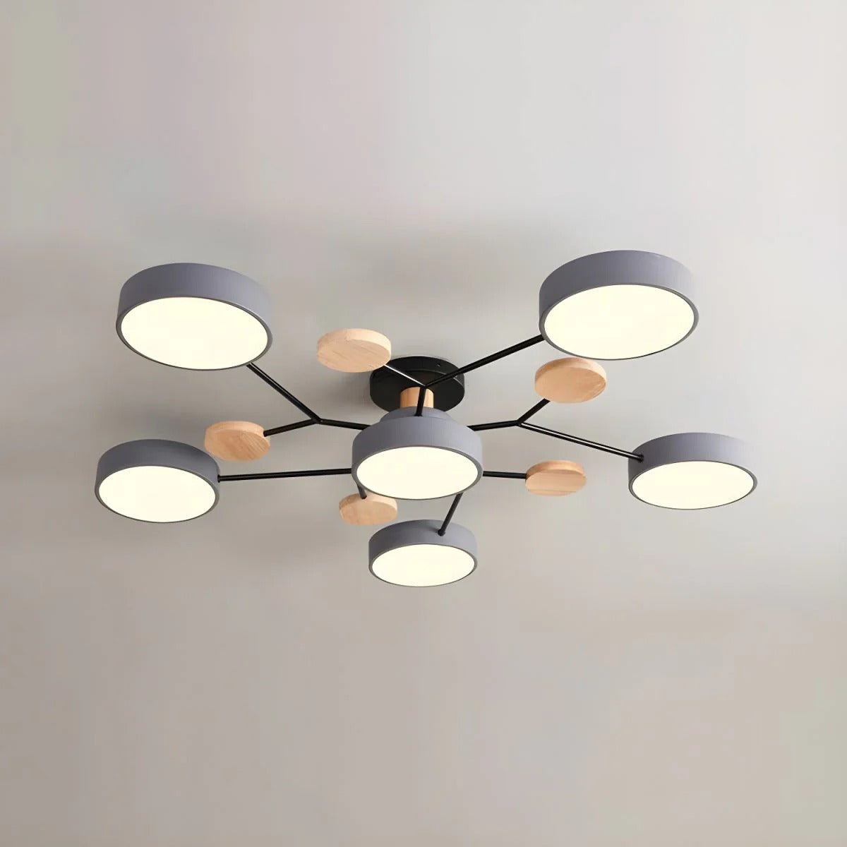 Ceiling Light Semi Flush LED Halo for Living Room with Three Color Switch Option