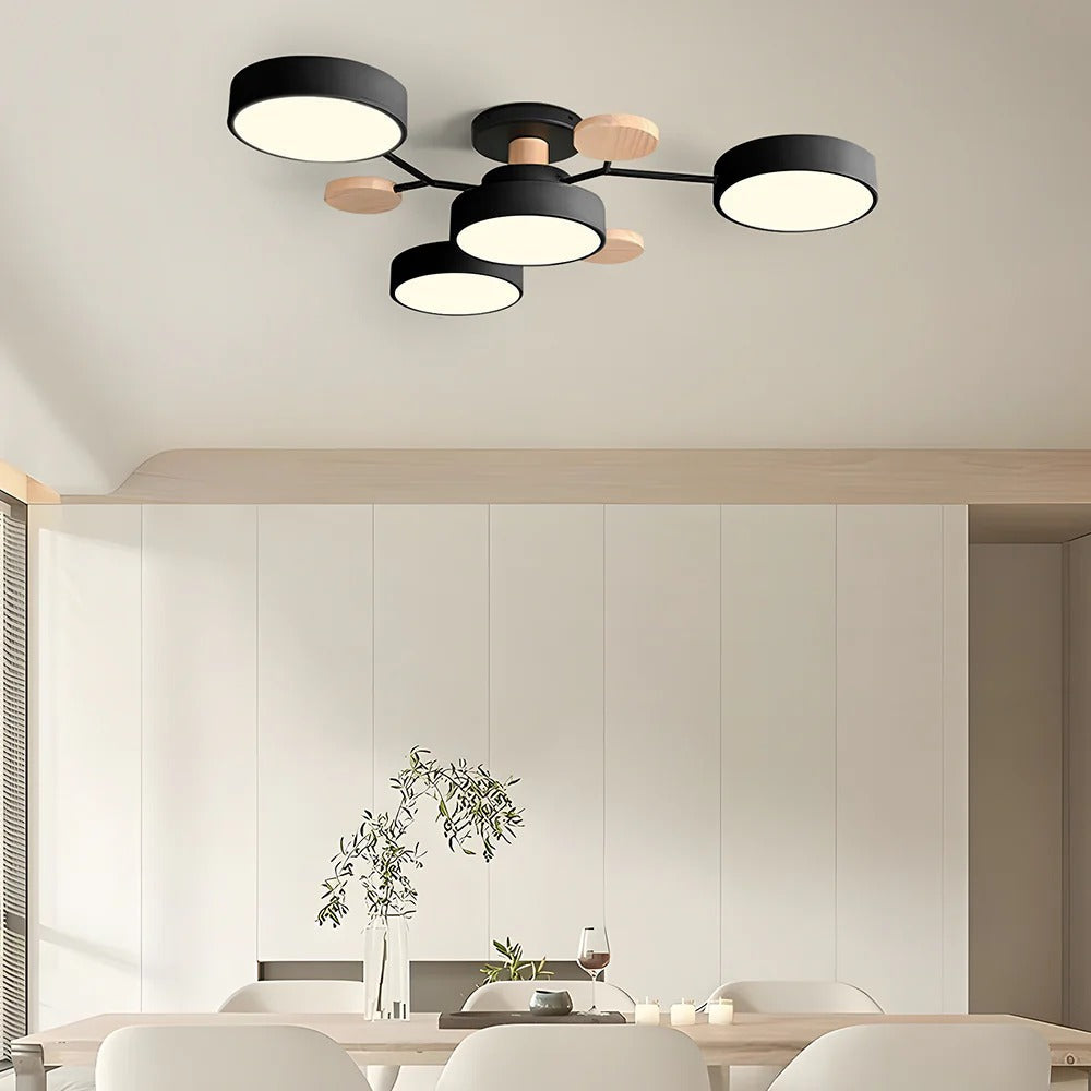 Ceiling Light Semi Flush LED Halo for Living Room with Three Color Switch Option