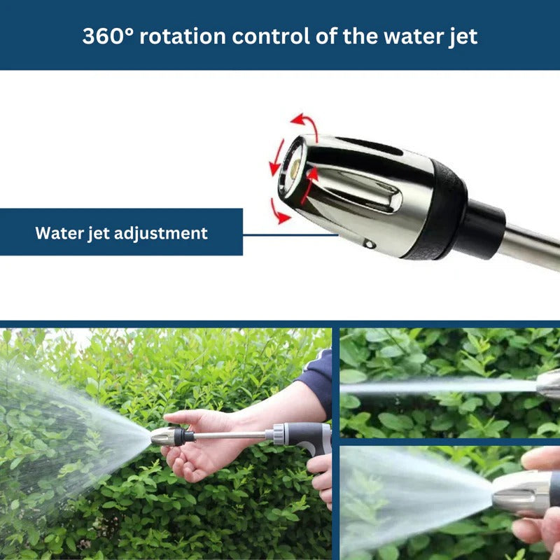 Pressure Washer Nozzle Jet Attachment for Garden Hose with 360 Degree Rotating Spray